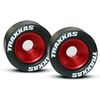 38-5186 Rubber tyres mounted on red wheelie bar wheels (AKA TRX5186)