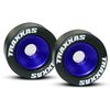 38-5186A Rubber tyres mounted on blue wheelie bar wheels (AKA TRX5186A)