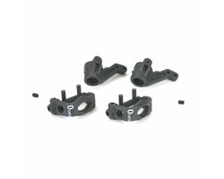 LOSA9755 0° Front Spindles & Carriers - Graphite : JR-XS