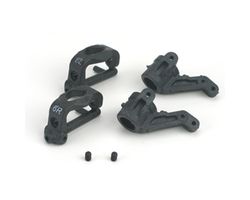 LOSA9758 6° Front Spindles & Carriers - Graphite : JR-XS