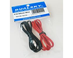 DSAWG18 Dualsky red & black 18G silicon wire (1metre)