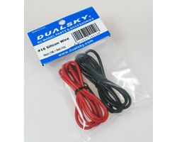 DSAWG16 Dualsky red & black 16G silicon wire (1metre)