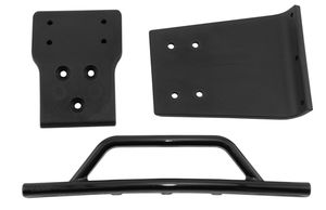 RPM80022 Black Front Bumper & Skid Plate - Slash 4x4