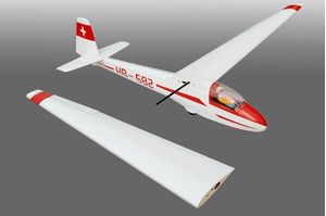 PHK8B-6000 K8 B Scale Vintage Glider 6 Metre Wingspan
