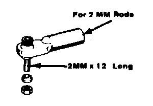 DBR368 2mm Swivel Ball Link (1 pc per pack) 