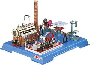 W00161 WILESCO D161 STEAM ENGINE WITH ACCESSORIES