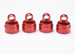 38-3767X Shock caps, aluminum (Red) (4) (Ultra-shocks) (AKA TRX3767X)
