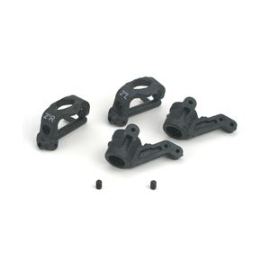 LOSA9756 2° Front Spindles & Carriers - Graphite : JR-XS