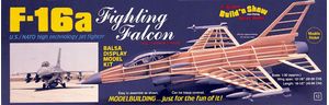 GU1403 F-16 fighting falcon mil balsa kit